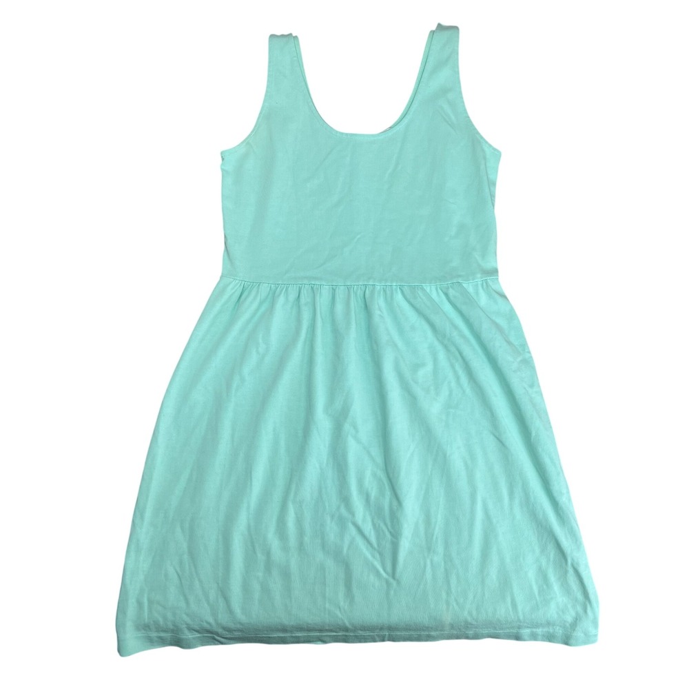 J.Crew Factory Sleeveless Henley Tank Dress Womens Medium Mint Green Cotton